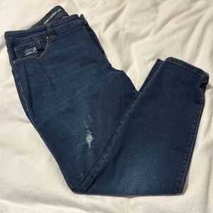 Style & Co Dark Wash Curvy with Skinny Leg Distressed Jeans